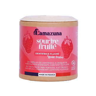 Lamazuna Lamazuna Pastillas de pasta de dientes para niños fresa bio 30,00 gramos