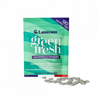 Lamazuna Lamazuna Pastillas de pasta de dientes frescor verde ortiga menta bio 30 gramos