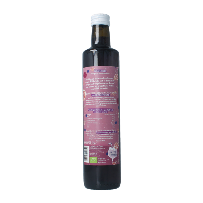 Wilde Lilli Mocktail-Sirup alkoholfrei Bio 500 Milliliter