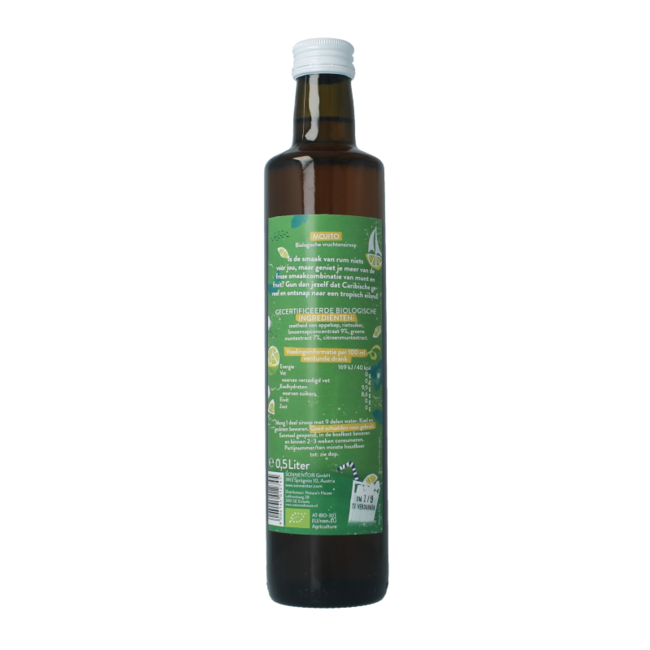 Sirope para mocktail de Mojito sin alcohol bio 500 mililitros