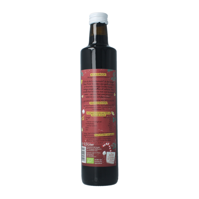 Kola cafeinevrij siroop alcoholvrij bio 500 Milliliter