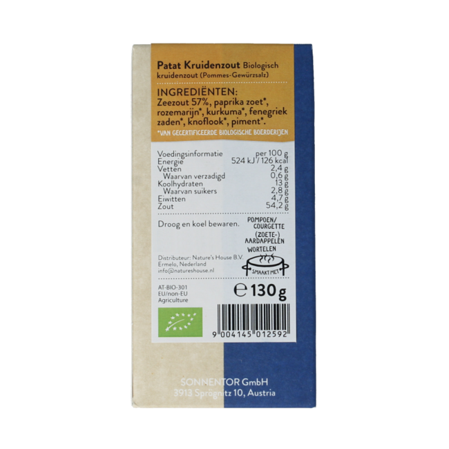 Sól ziołowa do frytek bio 130 gramów