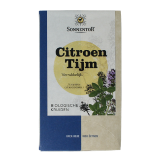 Sonnentor Thé au thym citron bio 18 sachets