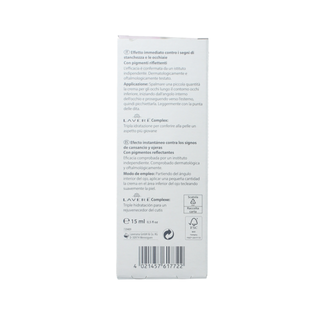 Crema Contorno Occhi Illuminante Lavera 15 Millilitri