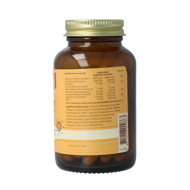 Bruiningscaps+ L-tyrosine & collagène 60 gélules