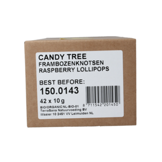 Candy Tree Candy Tree Himbeer-Lollis Nachfüllpackung Bio 42 Stück