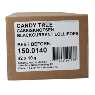 Candy Tree Candy Tree Organic Blackcurrant Lollipops Refill 42 Pieces