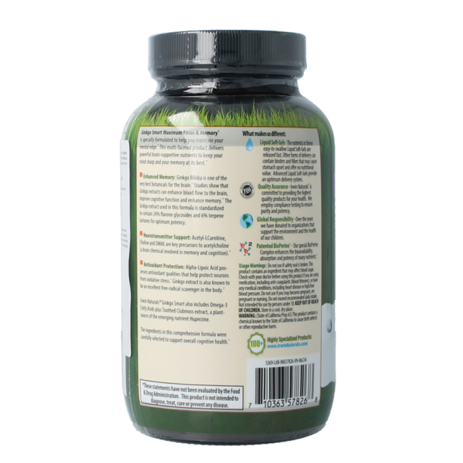 Ginkgo smart 120 cápsulas blandas