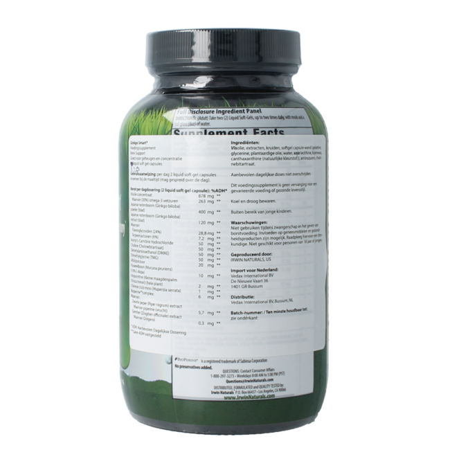 Ginkgo smart 120 capsule molli