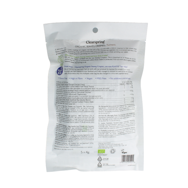Clearspring Seaveg - Crispies turmeric multipack bio 20 Gram