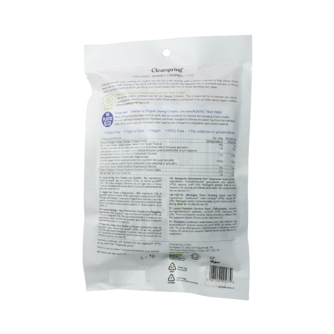 Clearspring Seaveg - crispies de chile multipack bio 20 gramos