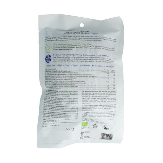Clearspring Seaveg - crispies original multipack bio 20 Grammi