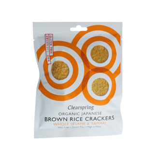 Clearspring Clearspring Galleta de arroz integral con sésamo y tamari bio 40 gramos