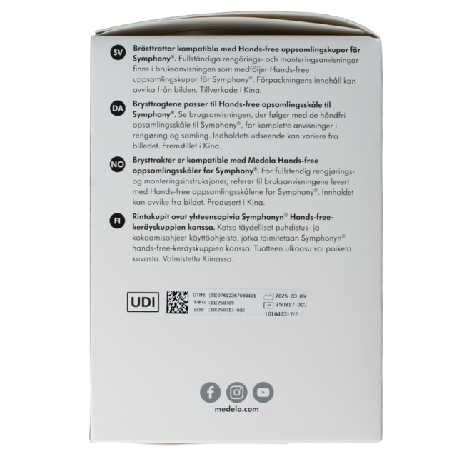 Handsfree borstschild Symphony maat L 21mm 1 Stuks