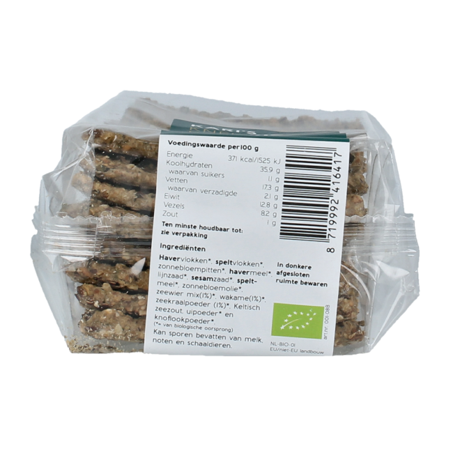 Knekkebrod de algas bio 175 gramos