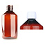 Flacon à médicaments PET Helios Holland 250 ml ambre avec bouchon blanc, 15 pièces