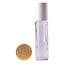 Helios Holland Flacon roll-on en verre transparent 10 ml avec bouchon blanc - 5 pièces