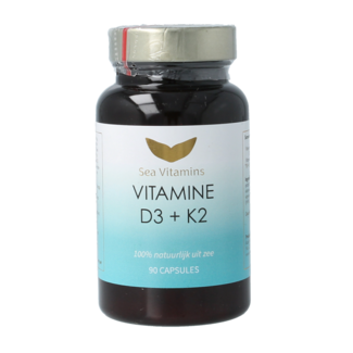 Sea Vitamins Vitamina D3 K2 marina 90 Cápsulas vegetarianas