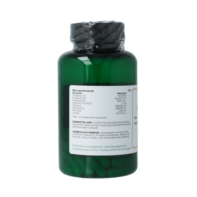 Liever Gezond Plant Enzymes 60 Vegetarian Capsules