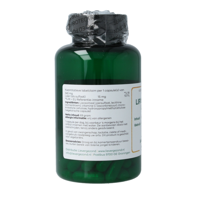 Liever Gezond Ferro Liposomiale Forte 60 capsule vegetariane