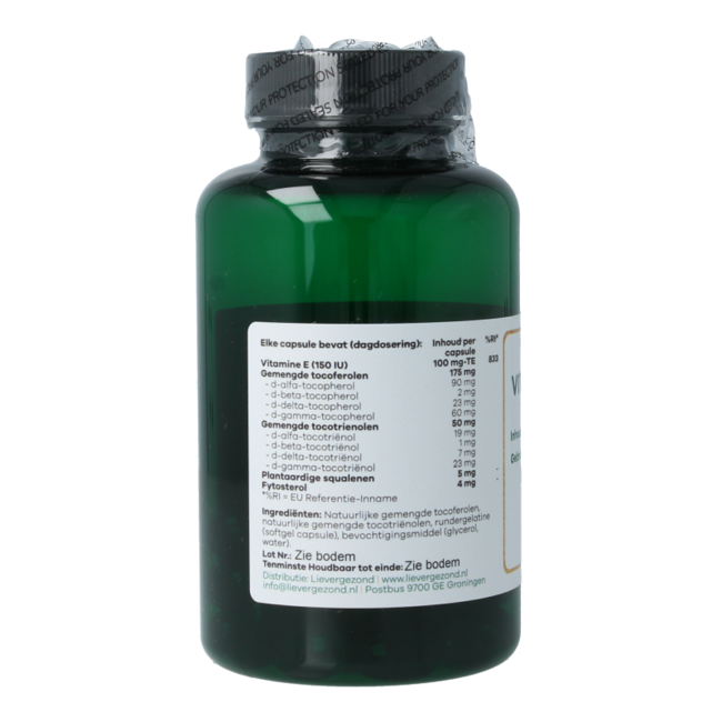 Liever Gezond Vitamina E T8 60 Cápsulas vegetales