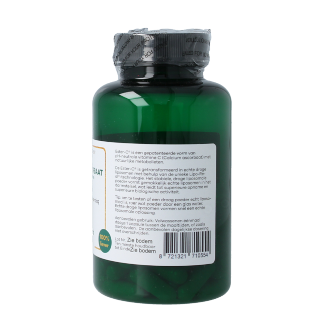 Liever Gezond Ascorbato de calcio liposomal fuerte 60 Cápsulas vegetarianas