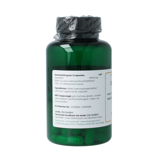 Liever Gezond OptiMSM 1000mg 60 Vegetarian Capsules