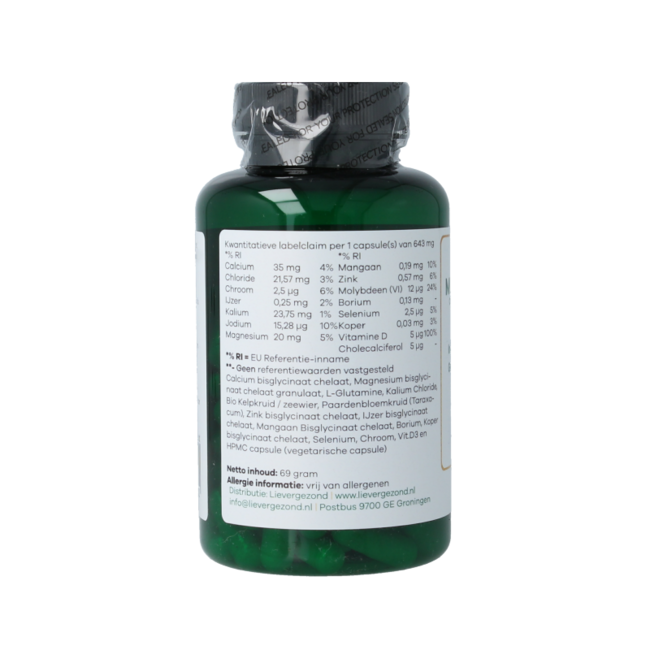 Liever Gezond Minerals Chelat-Mineralstoffkomplex 90 vegetarische Kapseln