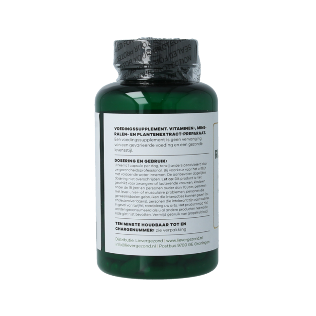 Liever Gezond Complejo de arroz de levadura roja Q10 60 cápsulas vegetales