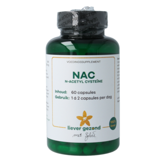 Liever Gezond NAC n-acétyl cystéine 600 mg 60 gélules végétales