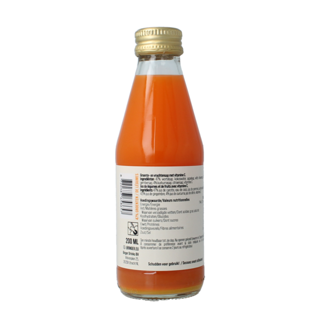 G'nger Refresh zumo de verduras con 47% de verduras 200 mililitros