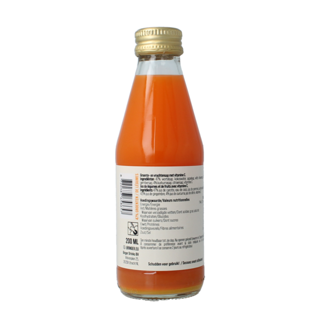 Sok warzywny G'nger Refresh z 47% warzyw 200 mililitrów