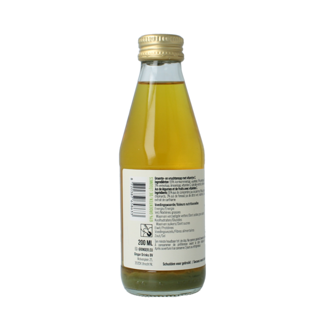 G'nger Renew vegetable juice with 61% vegetables 200 Millilitres