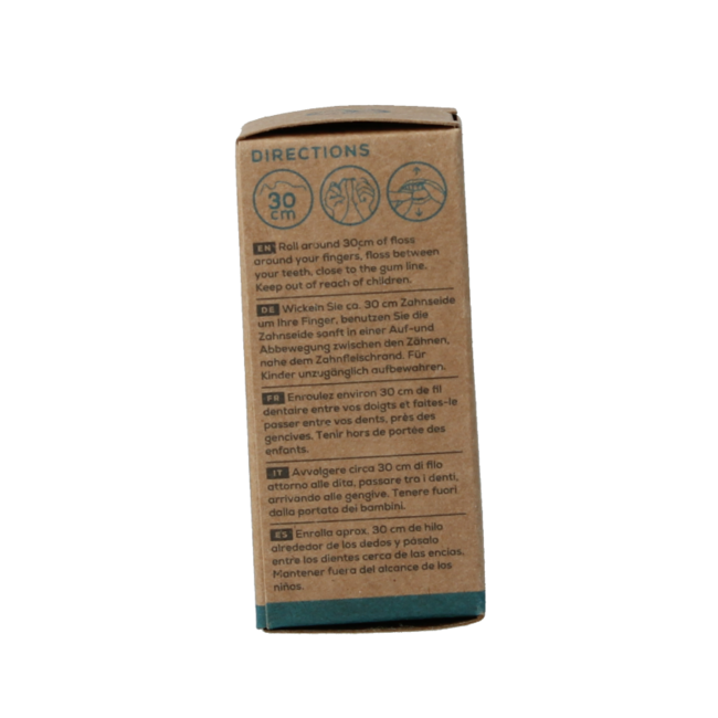 Georganics Dental floss english peppermint 30 meter 1 Stuks