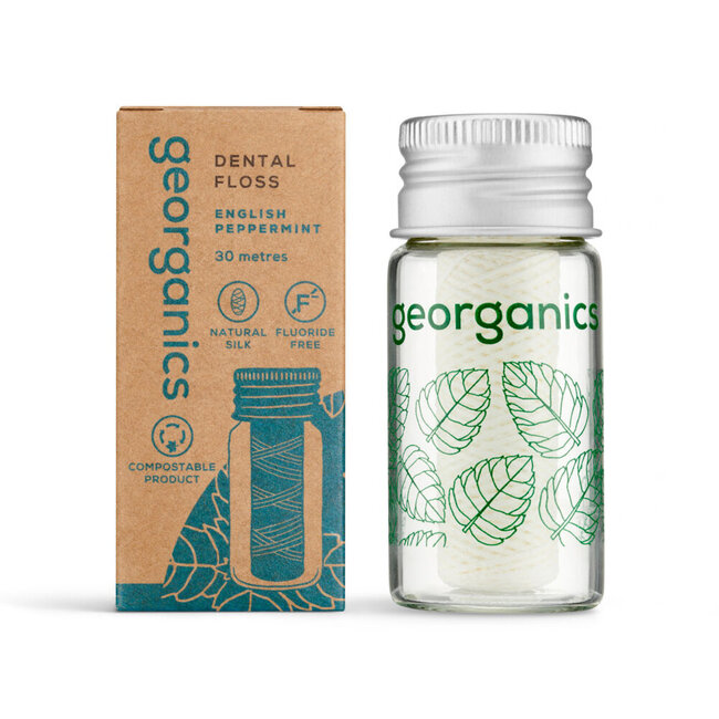Georganics Dental floss English peppermint 30 metres 1 piece
