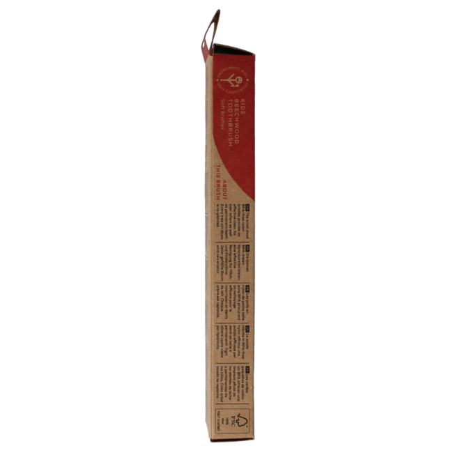 Georganics Brosse à dents pour enfants en bois de hêtre 1 pièce
