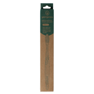 Georganics Georganics Cepillo de dientes de madera de haya medio 1 unidad