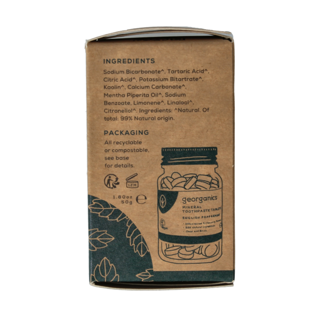 Georganics Zahnpasta-Tabletten English Peppermint, 120 Tabletten