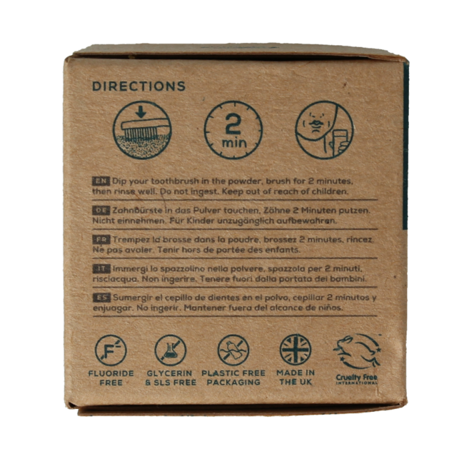 Georganics Mineralisches Zahnpastapulver Englische Pfefferminze 60 Milliliter