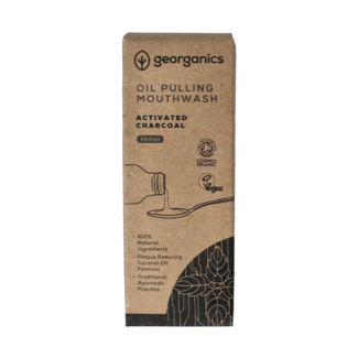 Georganics Płyn do płukania ust Oil Pulling z węglem aktywnym 100 ml