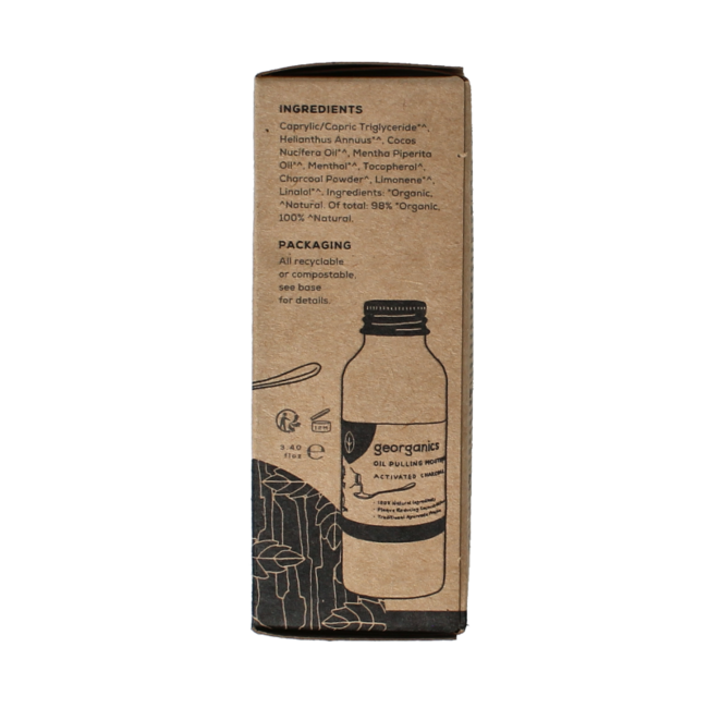 Enjuague bucal oil pulling carbón activado 100 mililitros