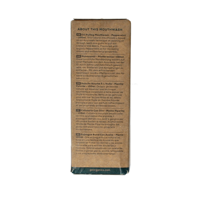 Bain de bouche oil pulling menthe poivrée anglaise 100 ml