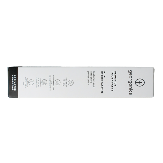 Georganics Fluoride toothpaste charcoal tube 75 Millilitres