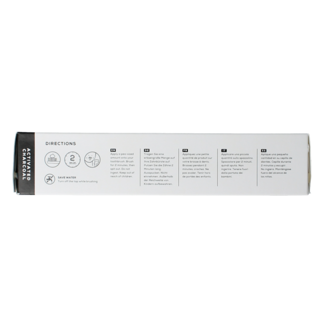 Georganics Fluoride toothpaste charcoal tube 75 Millilitres