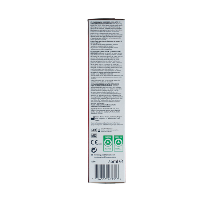 Fluoride-free toothpaste 75 Millilitres