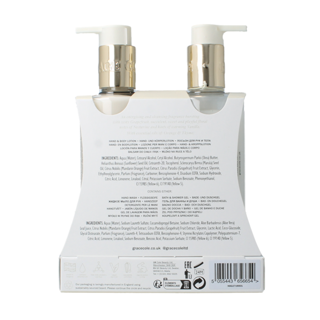 Grace Cole Nectarine Blossom & Grapefruit Hand Care Duo 2 Pieces
