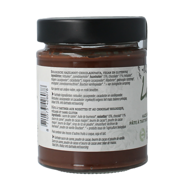 Pâte à tartiner aux noisettes bio La Vida 270 g