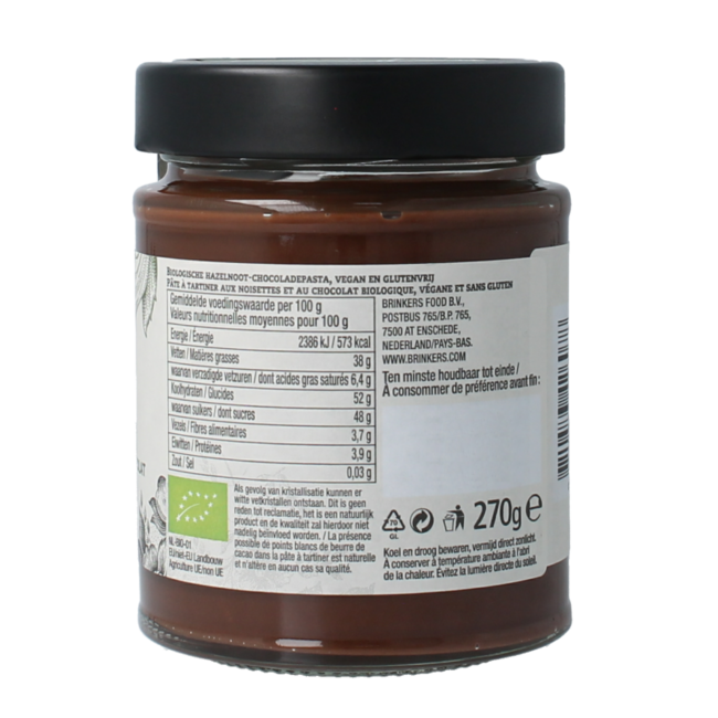 La Vida Crema de avellanas bio 270 gramos