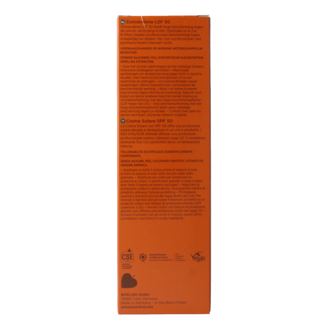 Borlind Body suncare creme SPF50 200 mililitros