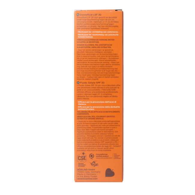 Borlind Fluid przeciwsłoneczny do twarzy SPF30 bio 75 Mililitrów